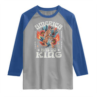 Funny America Has No King 8647 Raglan Shirt Vintage Boho Orange Tiger