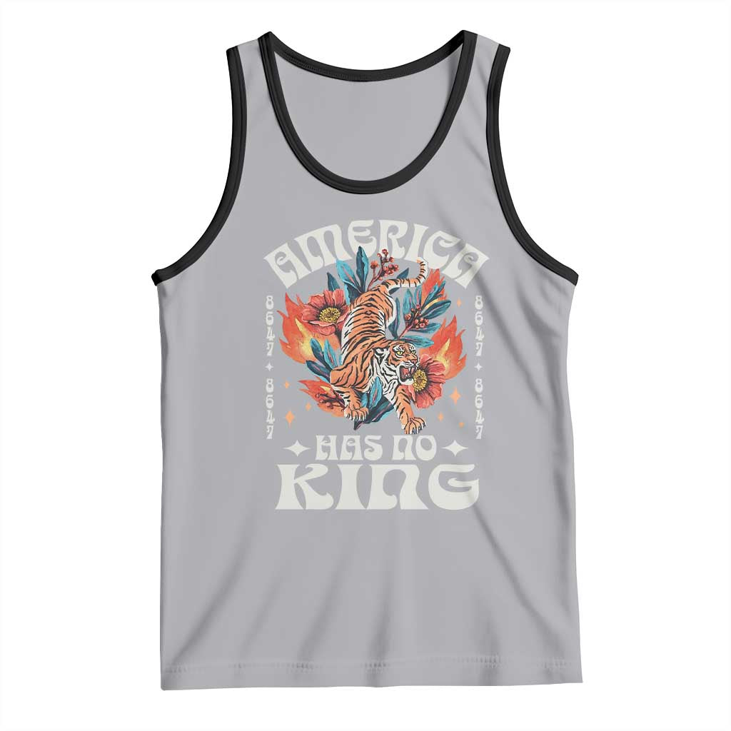 Funny America Has No King 8647 Tank Top Vintage Boho Orange Tiger