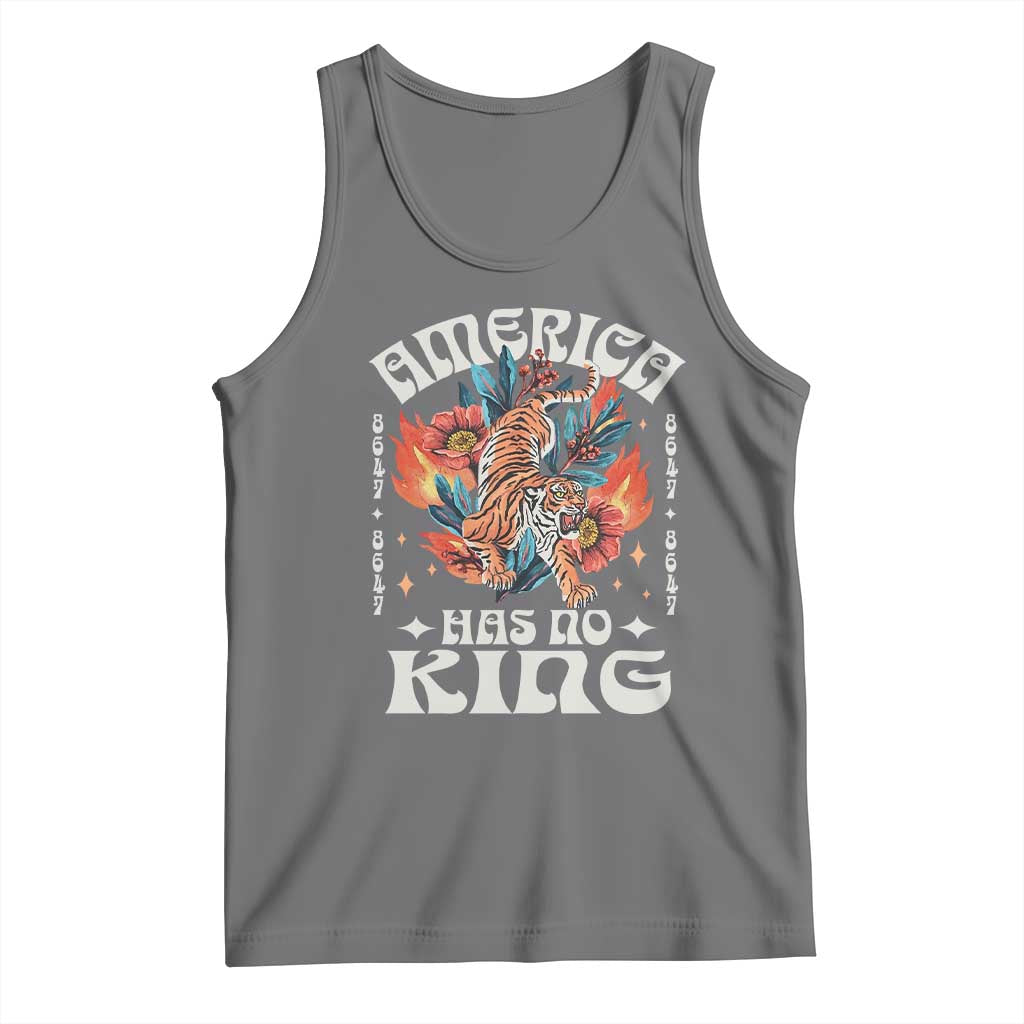 Funny America Has No King 8647 Tank Top Vintage Boho Orange Tiger