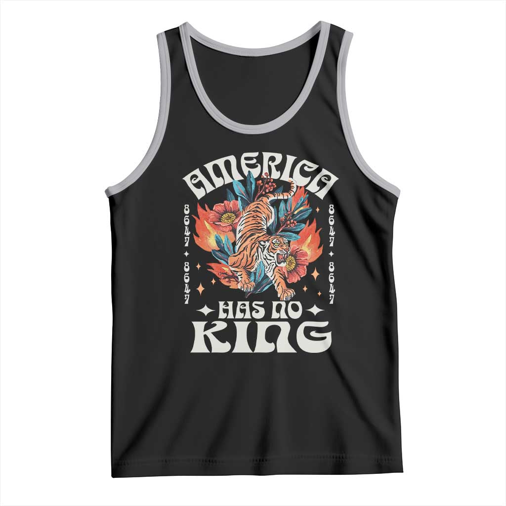 Funny America Has No King 8647 Tank Top Vintage Boho Orange Tiger