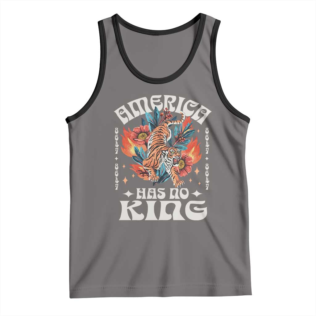 Funny America Has No King 8647 Tank Top Vintage Boho Orange Tiger