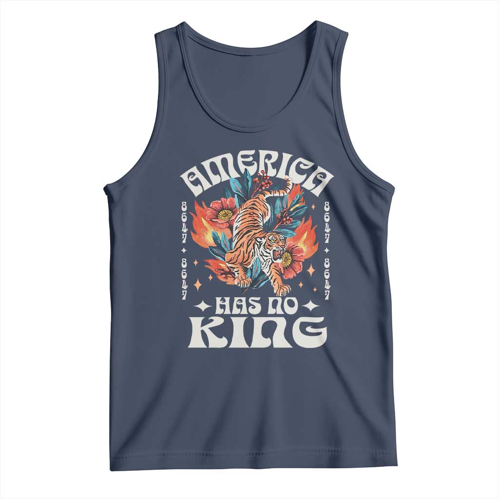 Funny America Has No King 8647 Tank Top Vintage Boho Orange Tiger
