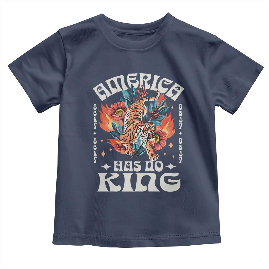 Funny America Has No King 8647 Toddler T Shirt Vintage Boho Orange Tiger