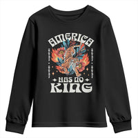 Funny America Has No King 8647 Youth Sweatshirt Vintage Boho Orange Tiger