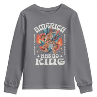 Funny America Has No King 8647 Youth Sweatshirt Vintage Boho Orange Tiger