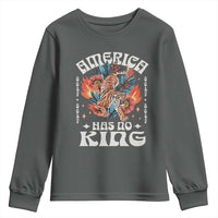 Funny America Has No King 8647 Youth Sweatshirt Vintage Boho Orange Tiger