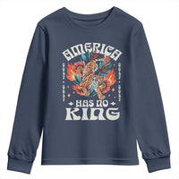 Funny America Has No King 8647 Youth Sweatshirt Vintage Boho Orange Tiger