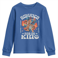 Funny America Has No King 8647 Youth Sweatshirt Vintage Boho Orange Tiger