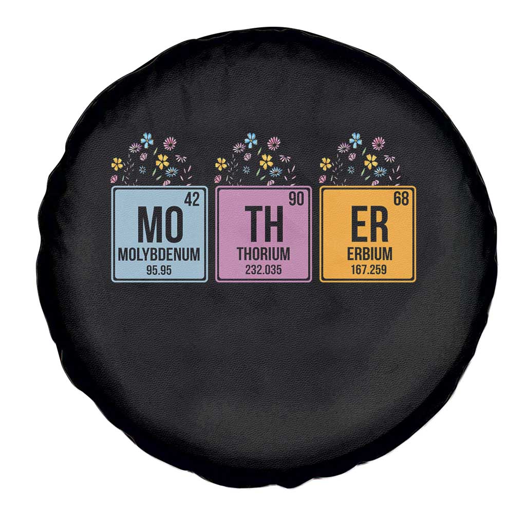 Funny Chemist Mom Spare Tire Cover Mother Flowers Periodic Table
