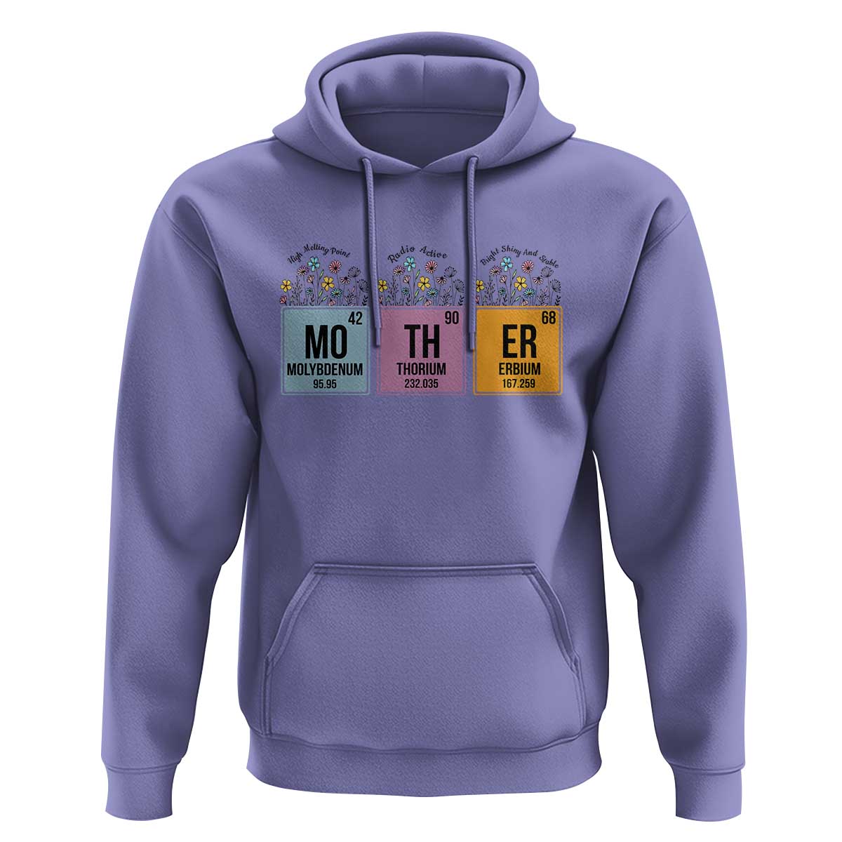 Funny Chemist Mom Hoodie Mother Flowers Periodic Table