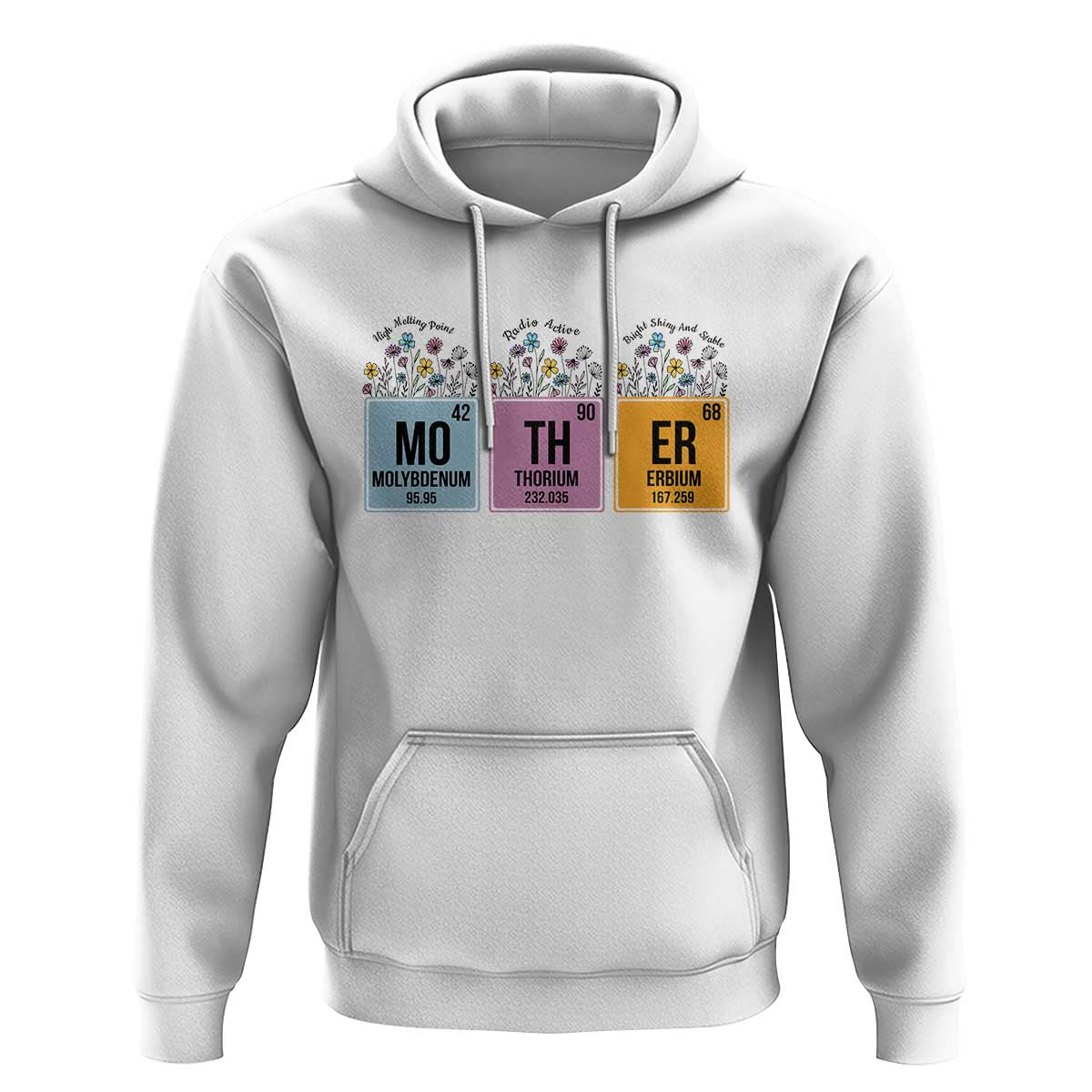 Funny Chemist Mom Hoodie Mother Flowers Periodic Table