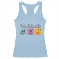 Funny Chemist Mom Racerback Tank Top Mother Flowers Periodic Table