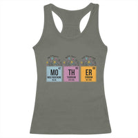 Funny Chemist Mom Racerback Tank Top Mother Flowers Periodic Table