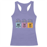 Funny Chemist Mom Racerback Tank Top Mother Flowers Periodic Table