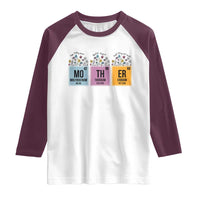 Funny Chemist Mom Raglan Shirt Mother Flowers Periodic Table