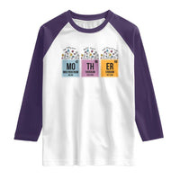 Funny Chemist Mom Raglan Shirt Mother Flowers Periodic Table