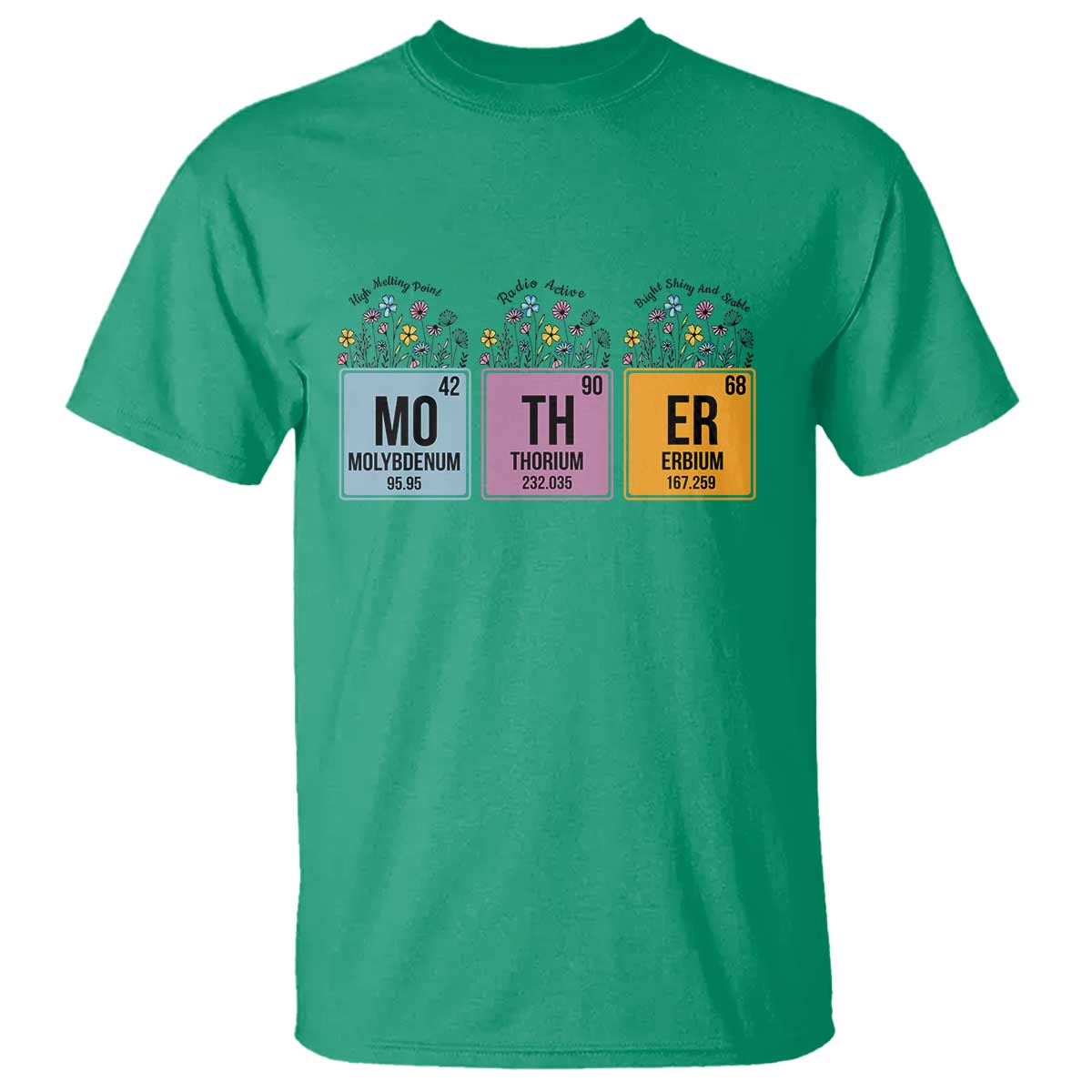 Funny Chemist Mom T Shirt Mother Flowers Periodic Table