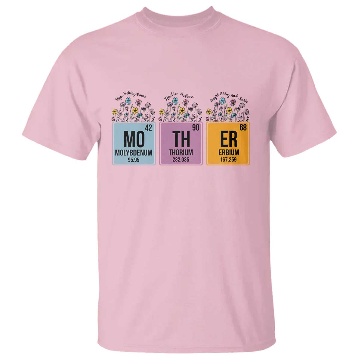Funny Chemist Mom T Shirt Mother Flowers Periodic Table