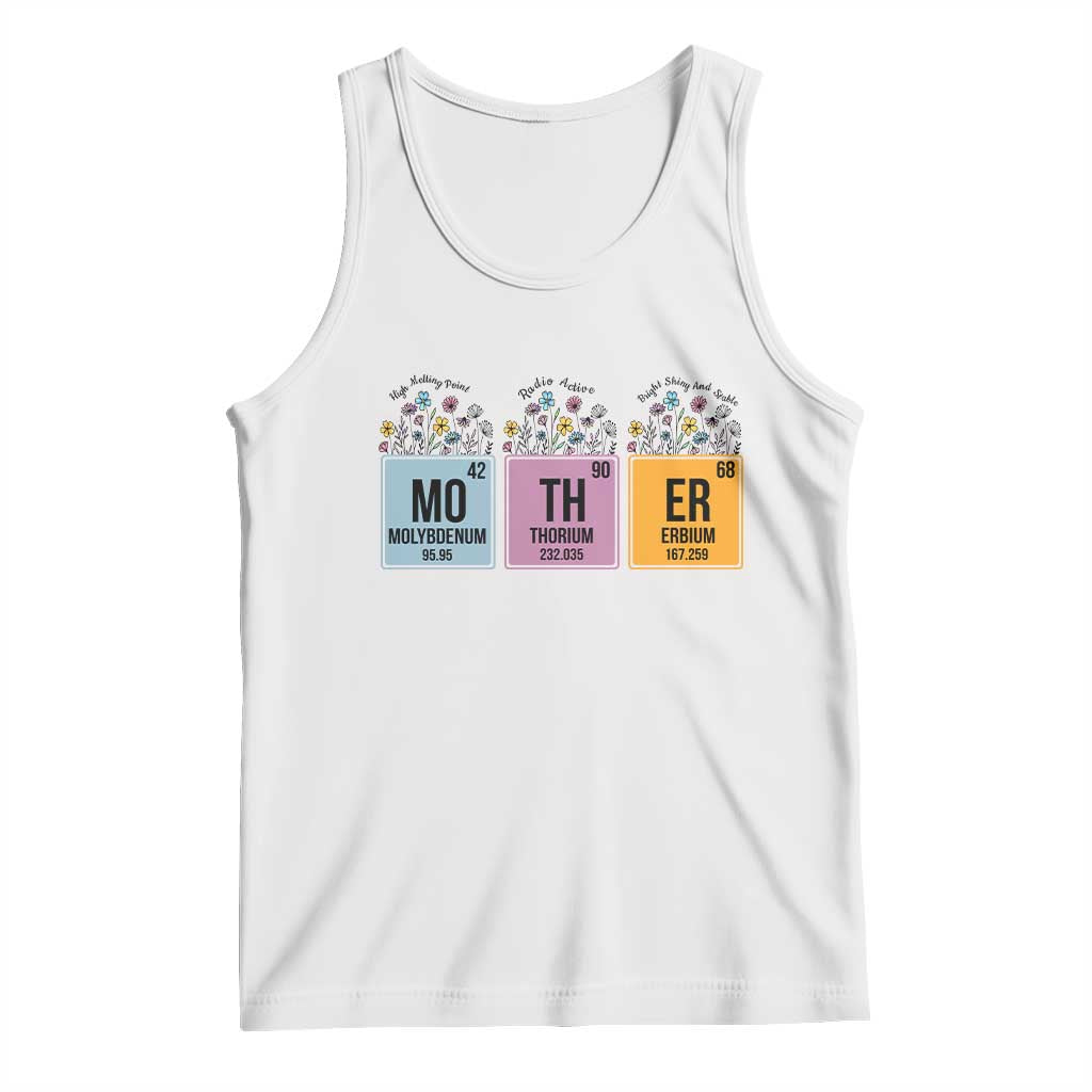 Funny Chemist Mom Tank Top Mother Flowers Periodic Table