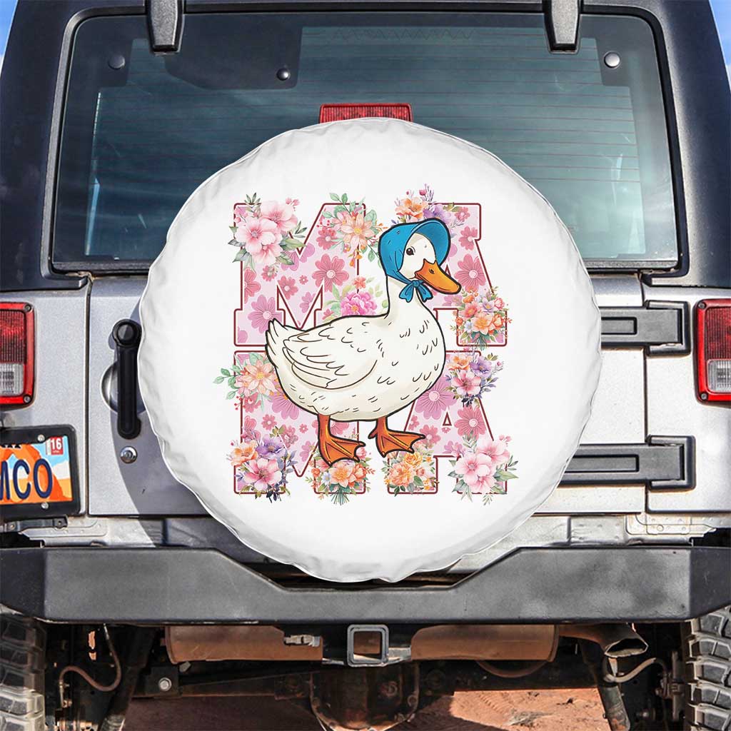 Funny Silly Mama Goose Spare Tire Cover Boho Flower Mother's Day