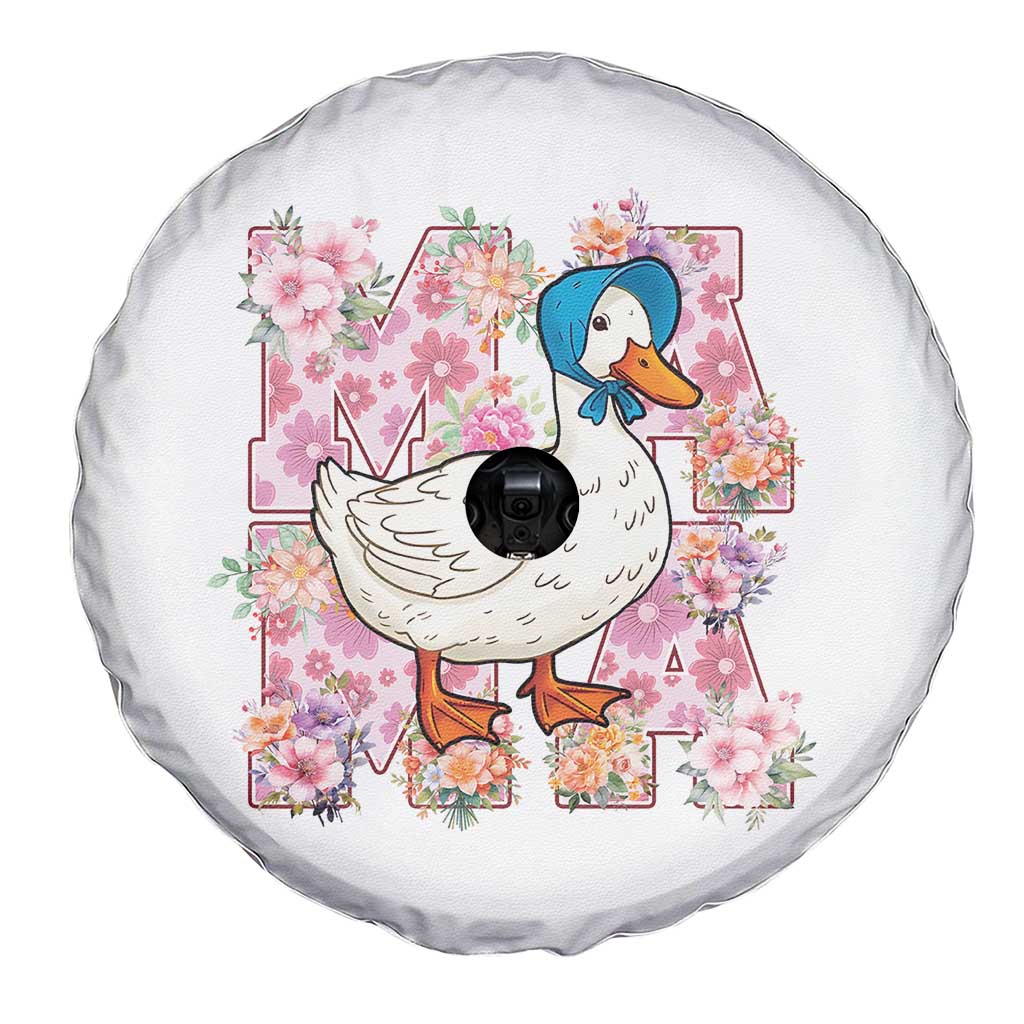 Funny Silly Mama Goose Spare Tire Cover Boho Flower Mother's Day