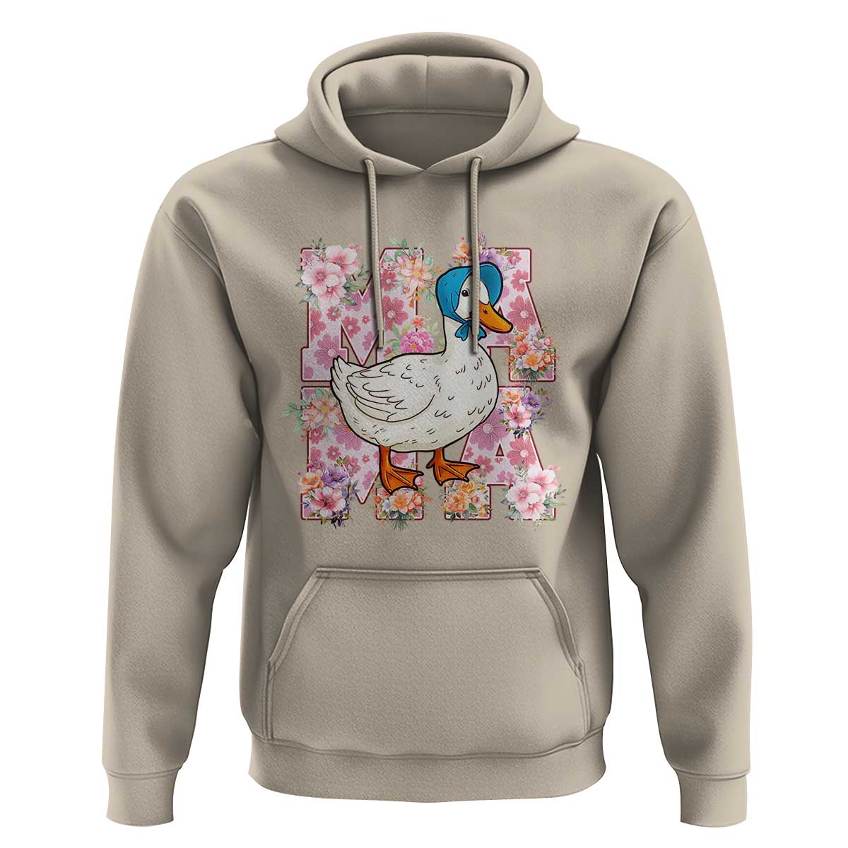 Funny Silly Mama Goose Hoodie Boho Flower Mother's Day