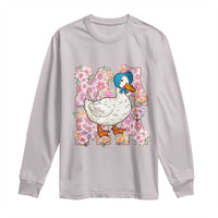 Funny Silly Mama Goose Long Sleeve Shirt Boho Flower Mother's Day