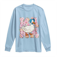 Funny Silly Mama Goose Long Sleeve Shirt Boho Flower Mother's Day
