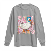 Funny Silly Mama Goose Long Sleeve Shirt Boho Flower Mother's Day