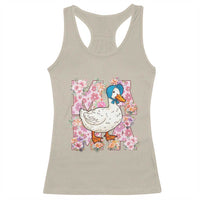 Funny Silly Mama Goose Racerback Tank Top Boho Flower Mother's Day