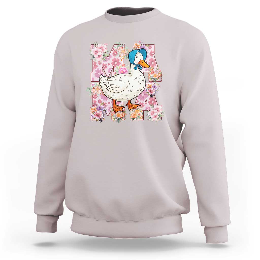 Funny Silly Mama Goose Sweatshirt Boho Flower Mother's Day