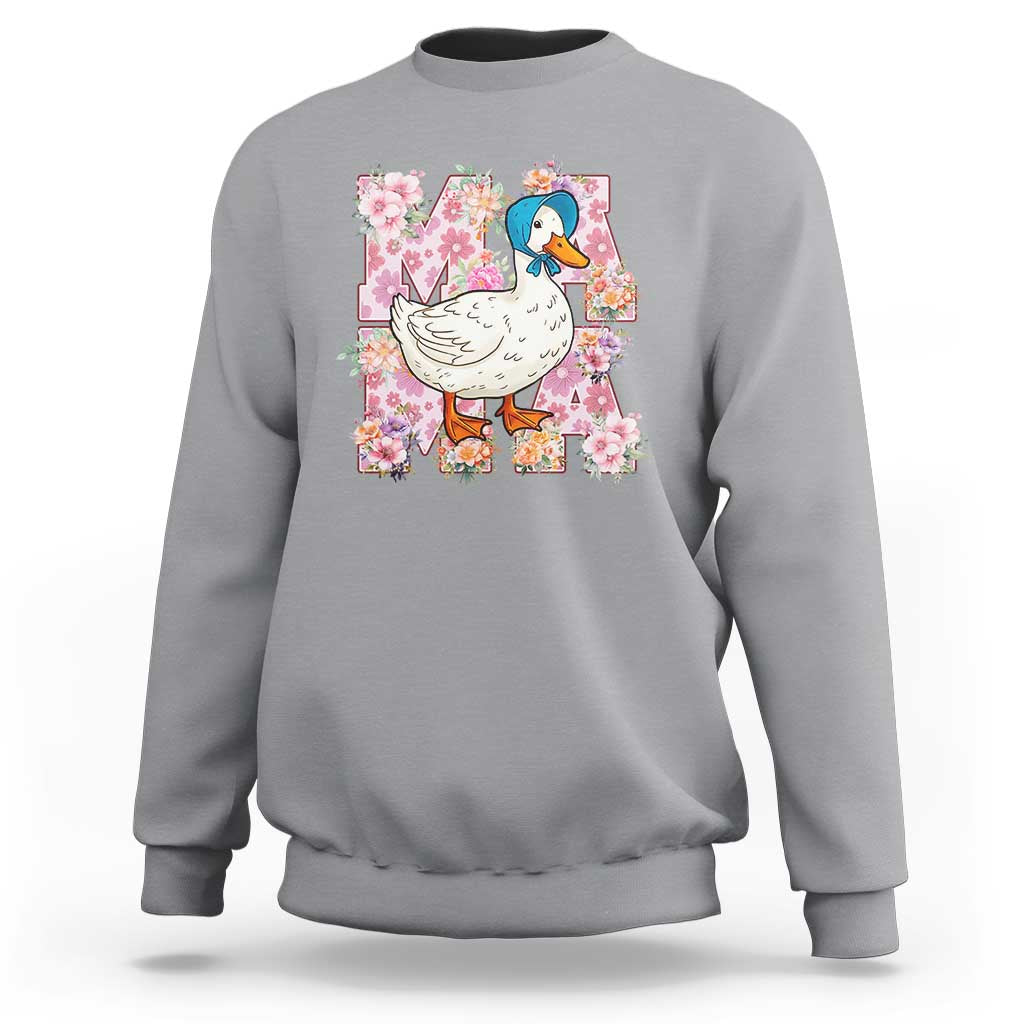Funny Silly Mama Goose Sweatshirt Boho Flower Mother's Day