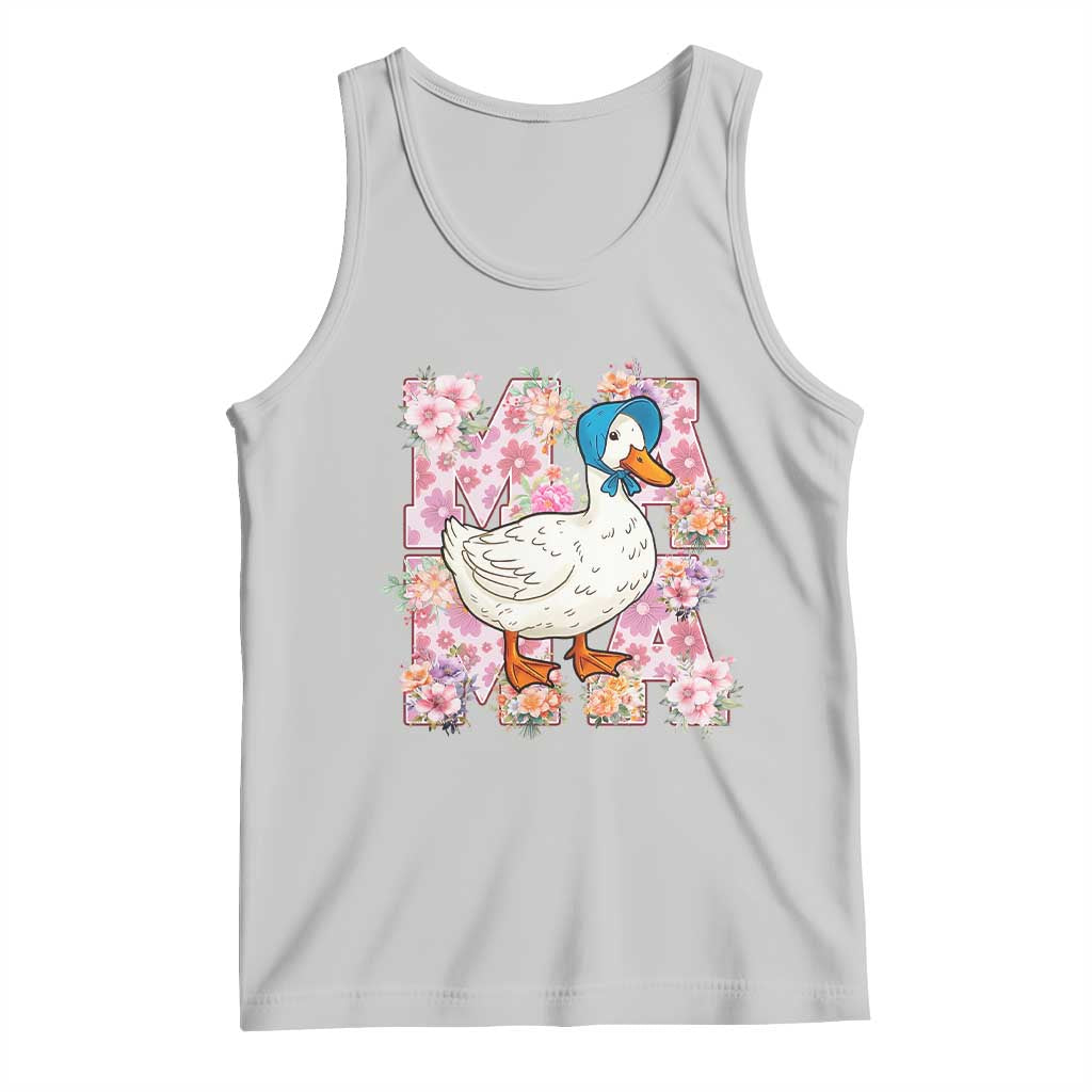 Funny Silly Mama Goose Tank Top Boho Flower Mother's Day