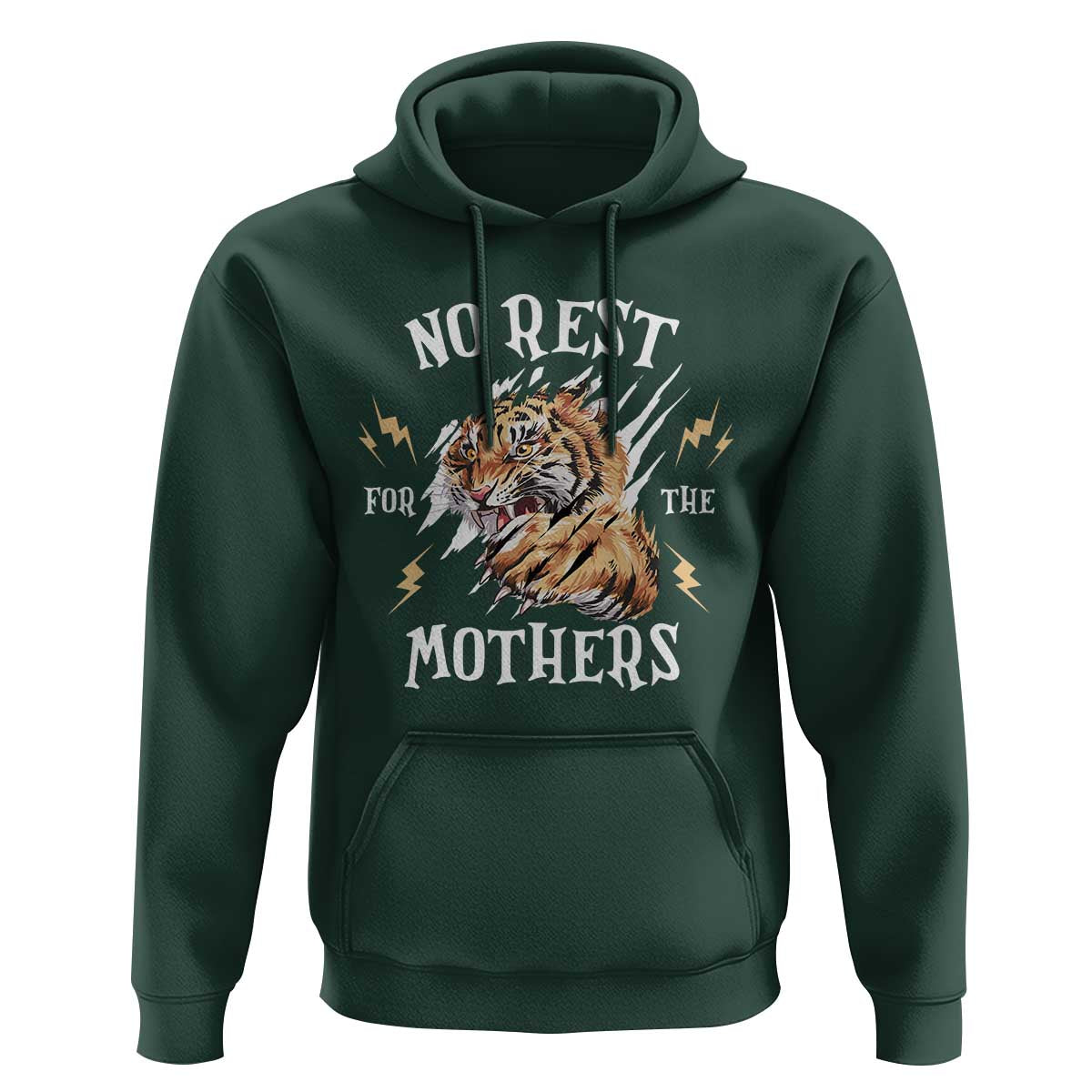 Funny No Rest For The Mothers Hoodie Mama Tiger Mother's Day