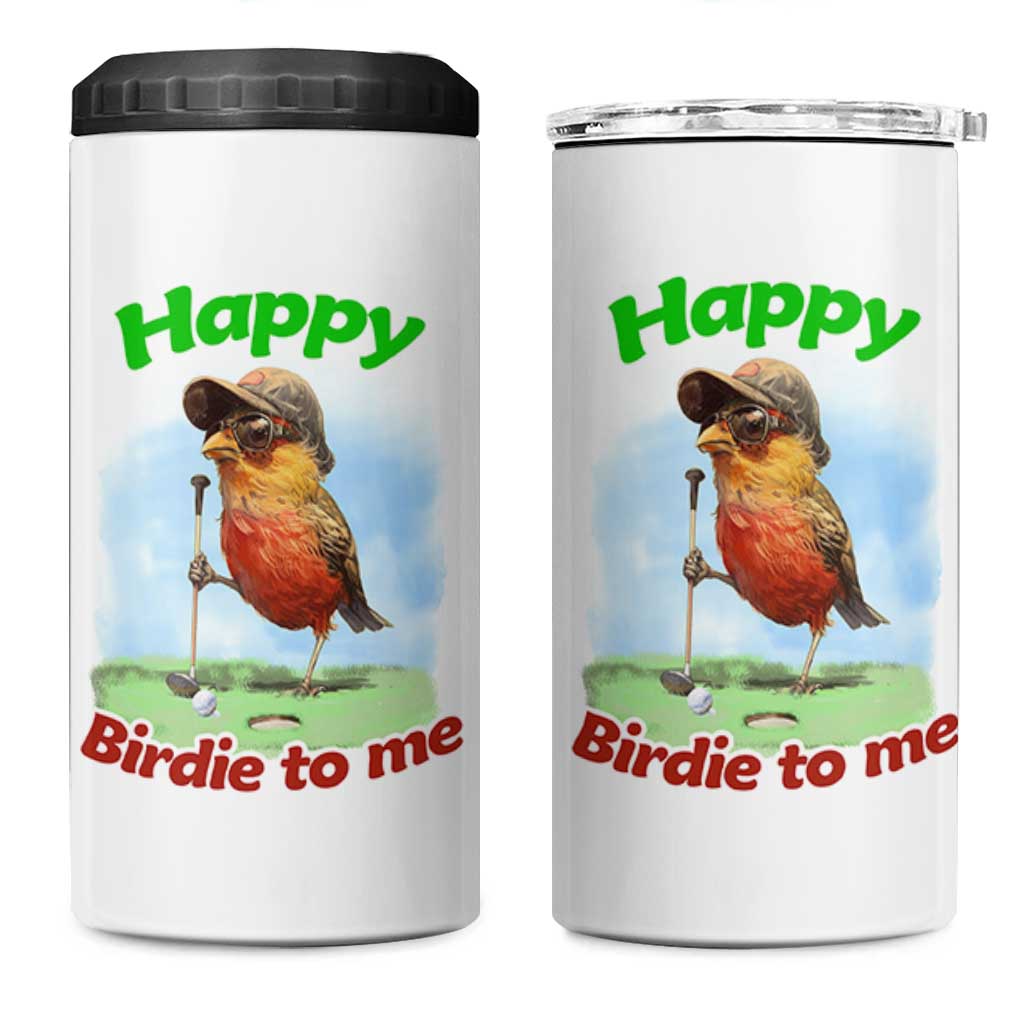 Funny Golf Birthday 4 in 1 Can Cooler Tumbler Happy Birdie To Me Golf Player - Wonder Print Shop