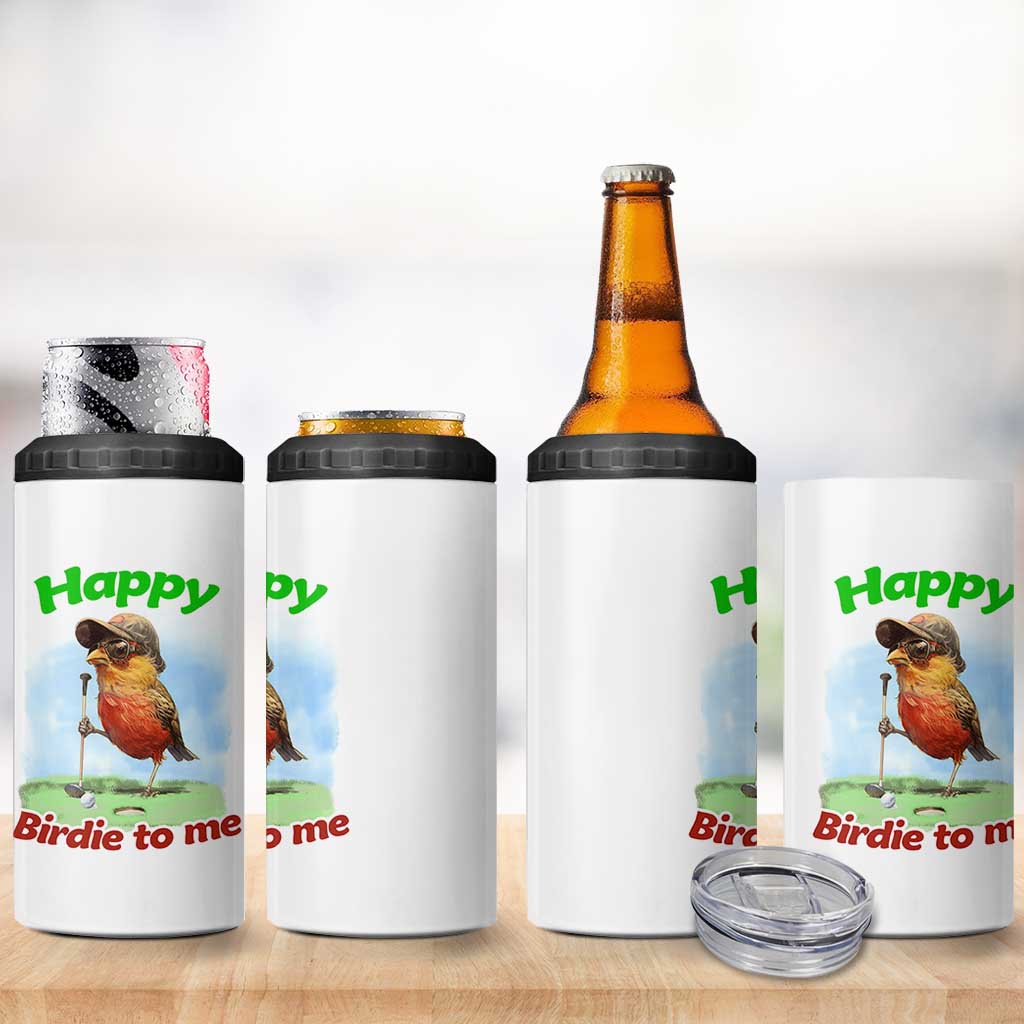 Funny Golf Birthday 4 in 1 Can Cooler Tumbler Happy Birdie To Me Golf Player - Wonder Print Shop