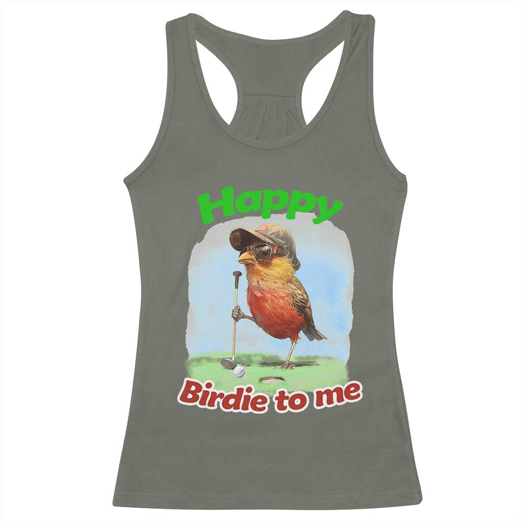 Funny Golf Birthday Racerback Tank Top Happy Birdie To Me Golf Player - Wonder Print Shop