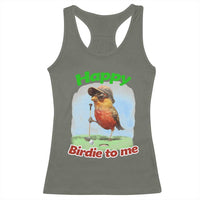 Funny Golf Birthday Racerback Tank Top Happy Birdie To Me Golf Player - Wonder Print Shop