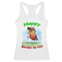 Funny Golf Birthday Racerback Tank Top Happy Birdie To Me Golf Player - Wonder Print Shop