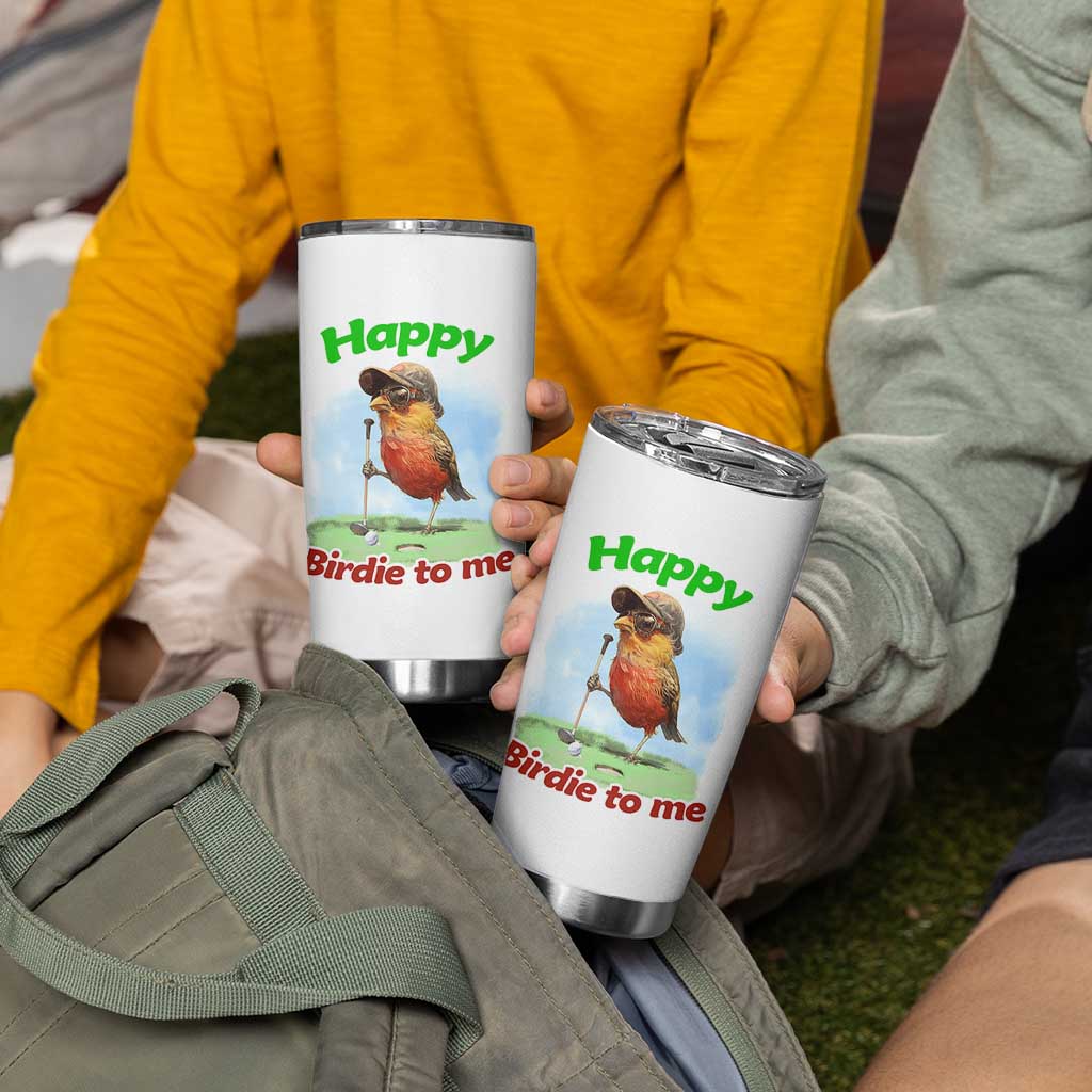 Funny Golf Birthday Tumbler Cup Happy Birdie To Me Golf Player - Wonder Print Shop