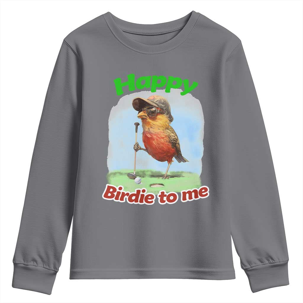Funny Golf Birthday Youth Sweatshirt Happy Birdie To Me Golf Player - Wonder Print Shop