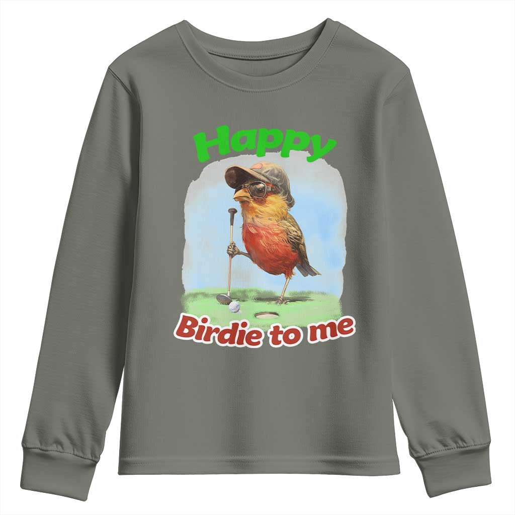 Funny Golf Birthday Youth Sweatshirt Happy Birdie To Me Golf Player - Wonder Print Shop