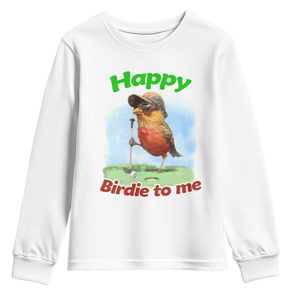 Funny Golf Birthday Youth Sweatshirt Happy Birdie To Me Golf Player - Wonder Print Shop
