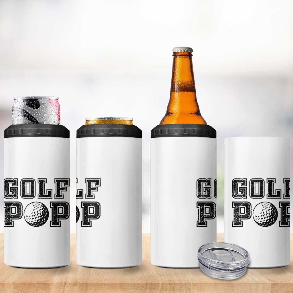 Golf Dad 4 in 1 Can Cooler Tumbler Golf Pop Master Father's Day - Wonder Print Shop