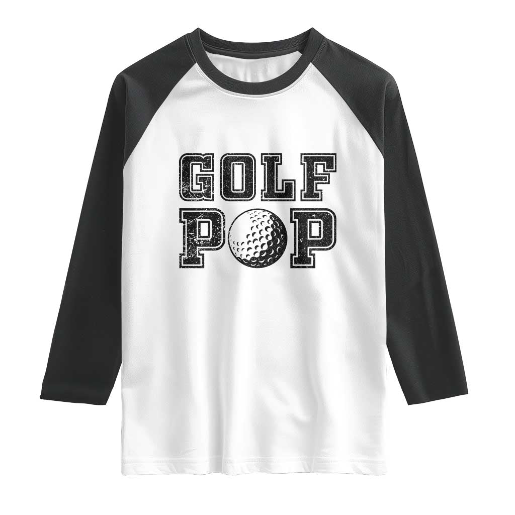 Golf Dad Raglan Shirt Golf Pop Master Father's Day - Wonder Print Shop