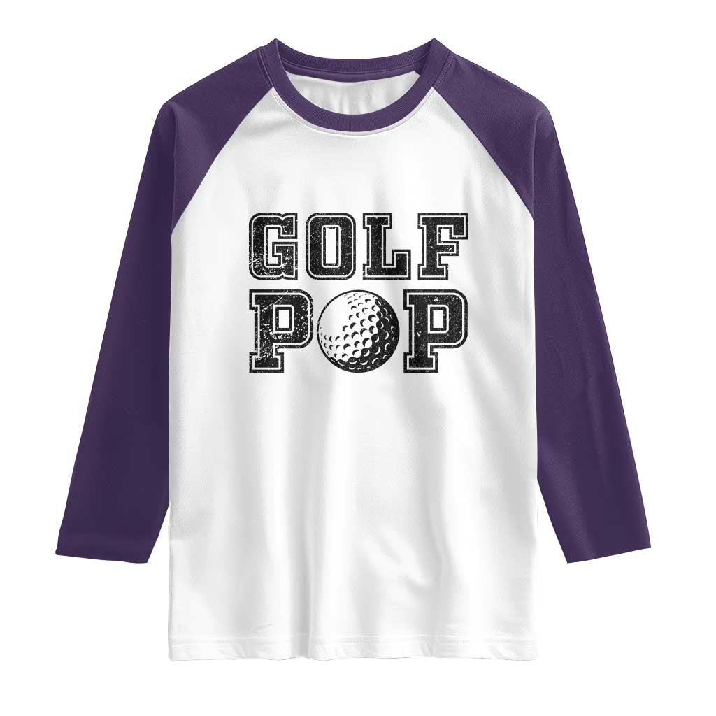 Golf Dad Raglan Shirt Golf Pop Master Father's Day - Wonder Print Shop