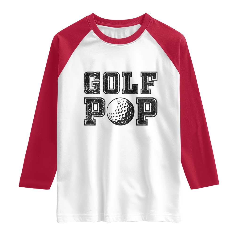 Golf Dad Raglan Shirt Golf Pop Master Father's Day - Wonder Print Shop