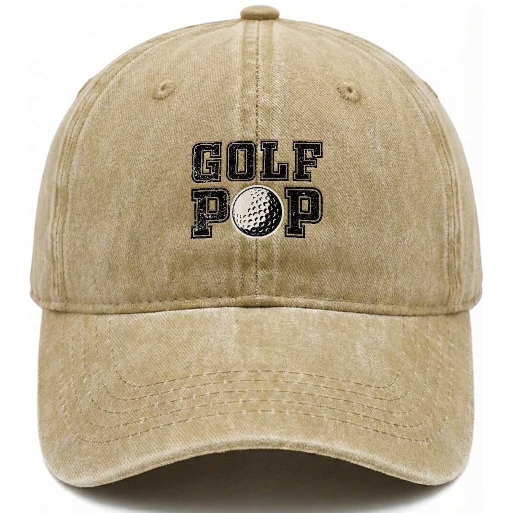 Golf Dad Washed Cotton Baseball Cap Golf Pop Master Father's Day