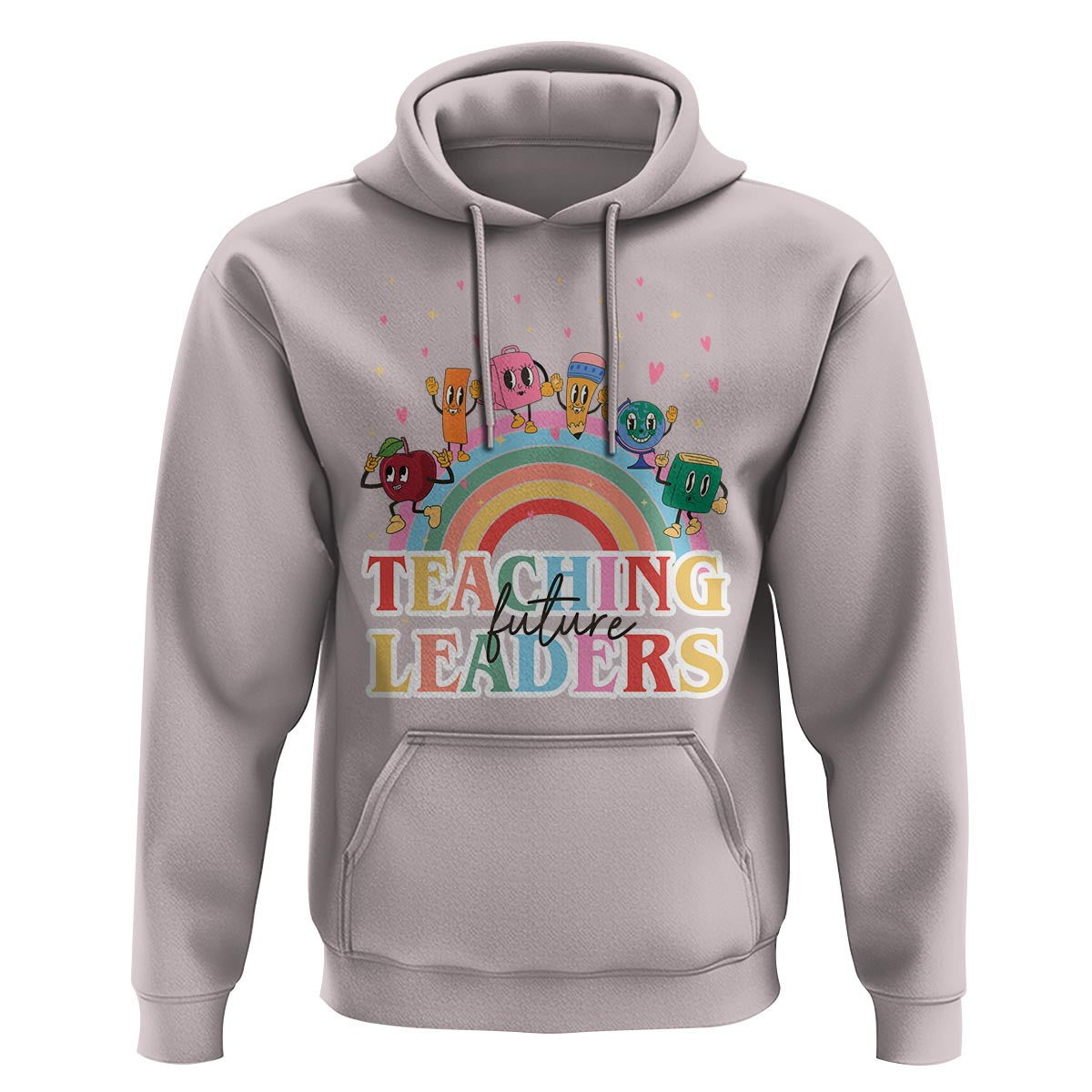 Teacher Hoodie Teaching Future Leaders Retro Groovy Education Back To School - Wonder Print Shop
