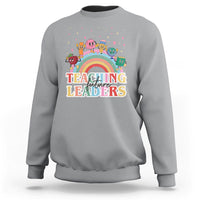 Teacher Sweatshirt Teaching Future Leaders Retro Groovy Education Back To School - Wonder Print Shop